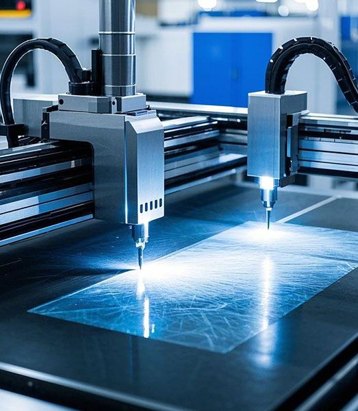 Double-head film cutting